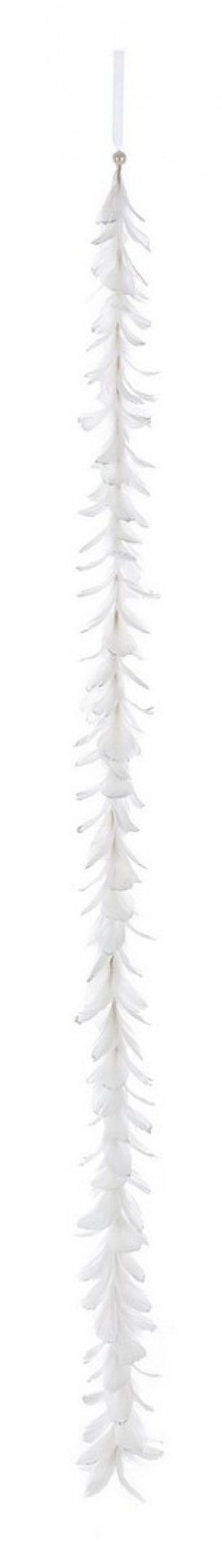 6x Guirlande de plumes blanches H150