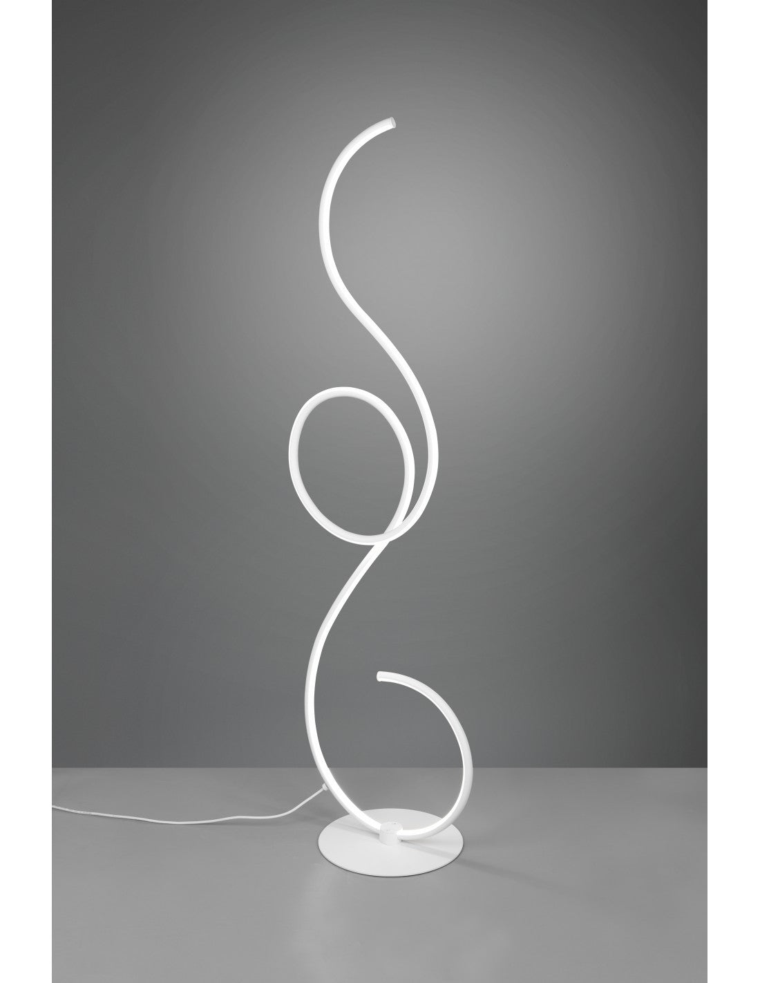 Lampadaire de salon blanc moderne Led gradateur Jive Trio éclairage
