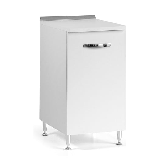 Meuble bas pour cuisine en frêne blanc avec 1 porte 40x50xH 85 cm