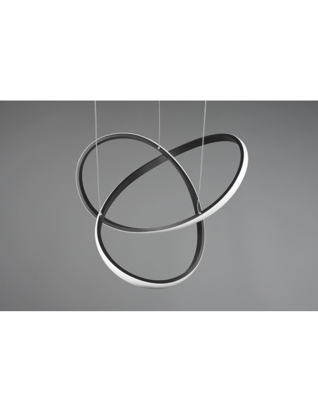 Suspension Cours Moderne Variateur Led Noir 27W Ø60 cm Trio Lighting