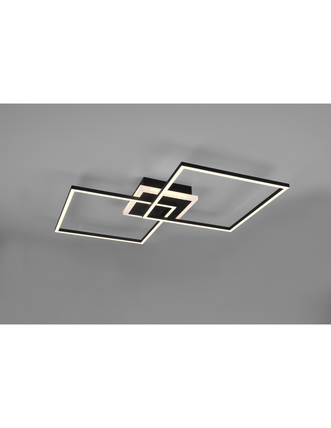 Plafonnier Carré Arribo Noir LED Dimmable Rgbw Trio Lighting