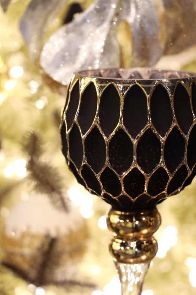 2x Set3 P.Bougie 1P Rachel Calice Noir