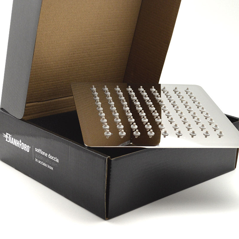 Pommeau de douche carré ultra mince en acier inoxydable