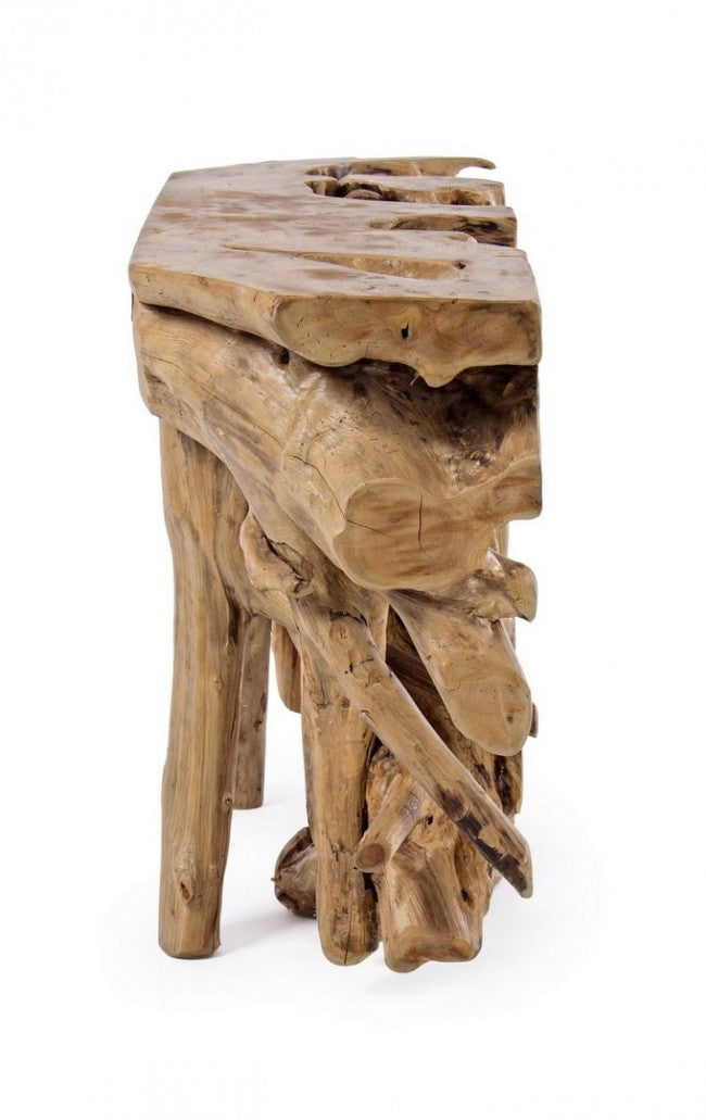 Console en bois de racine de teck 120 x 40 x 77 h cm