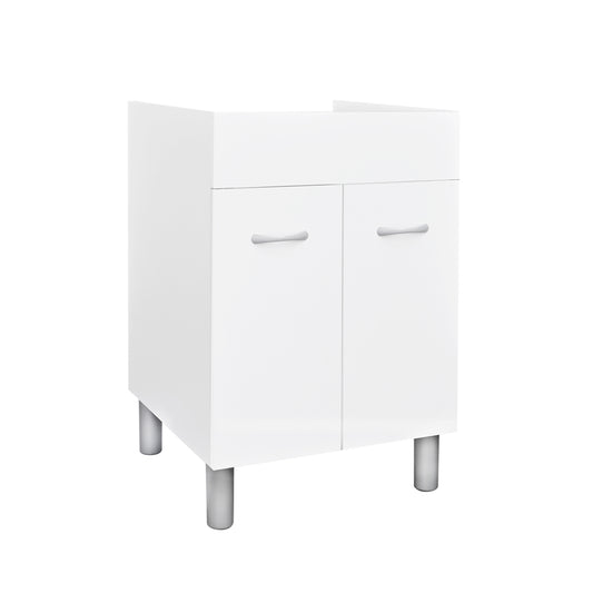 Meuble d'évier en porcelaine blanche modèle Lux