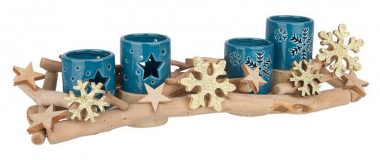 2x Bougeoir 4P Bleu Idyllique C