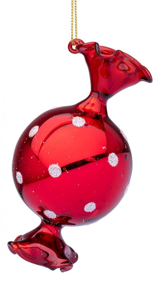 12x Pendentif Sucré Vt Rouge 6.5X12H