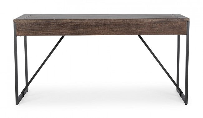 Bureau 3 tiroirs style industriel Calixte 153x66 cm