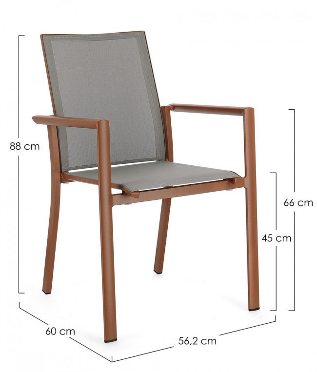 4x Chaise C-Br Konnor en terre cuite