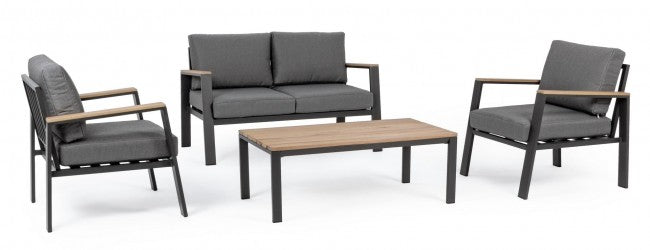 Salon de jardin Belmar naturel-anthracite