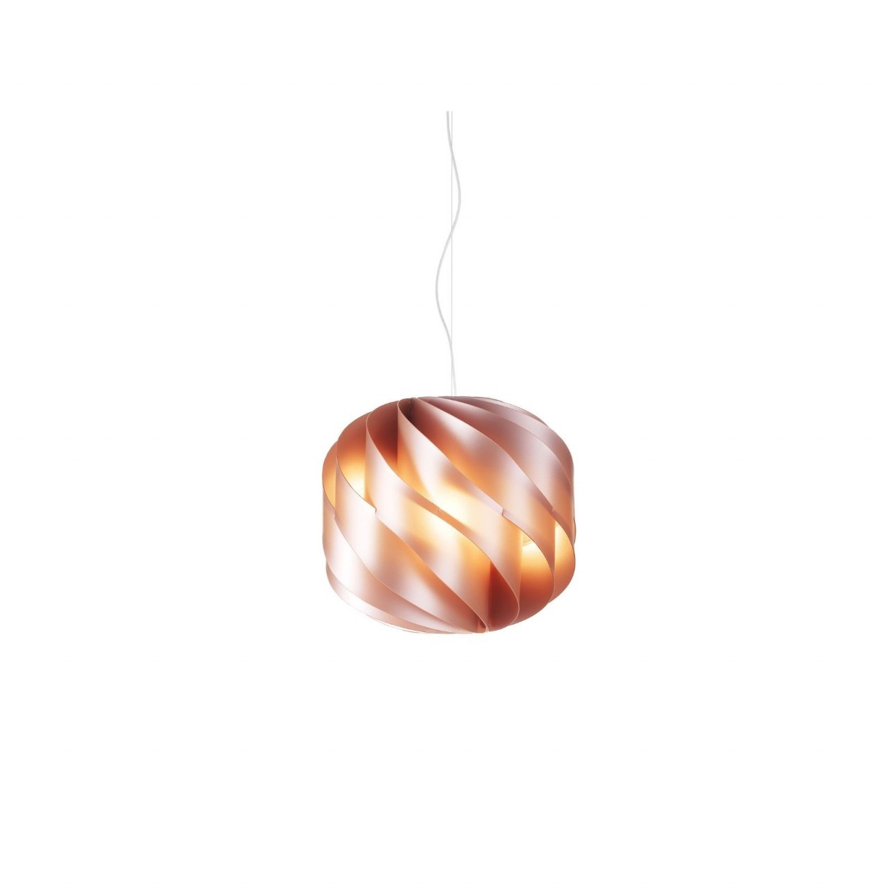 Suspension 3 Lumières Cuivre en Métal Chromé Cm. 72x70h