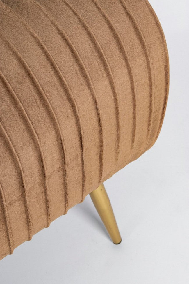 Banquette 2 places Selena coloris Bronze en velours