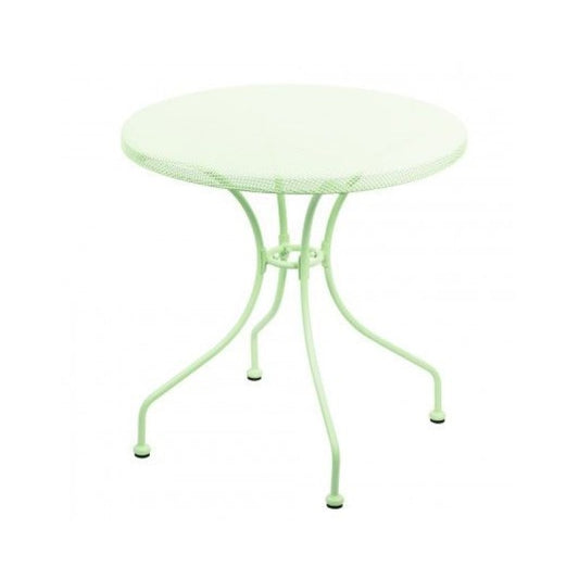 NETTY Table d'extérieur ronde en fer forgé vert diamètre 70x h71 cm