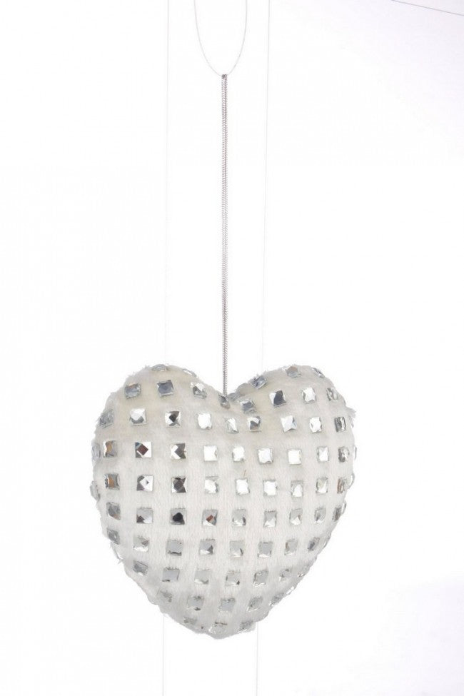 8x Pendentif Coeur en Cristal L