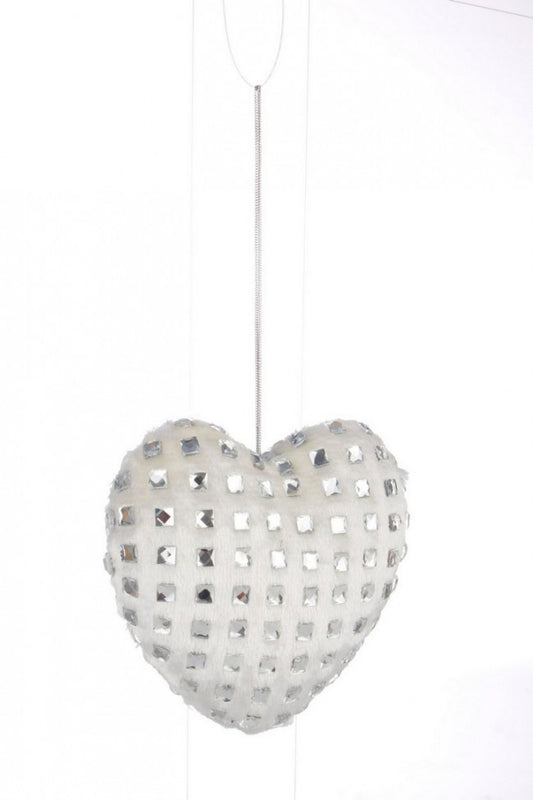 8x Pendentif Coeur en Cristal L