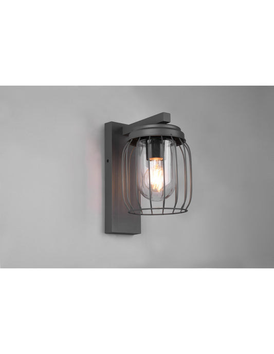 Applique Tuela Lanterne Maille Métallique Anthracite IP44 Trio Lighting