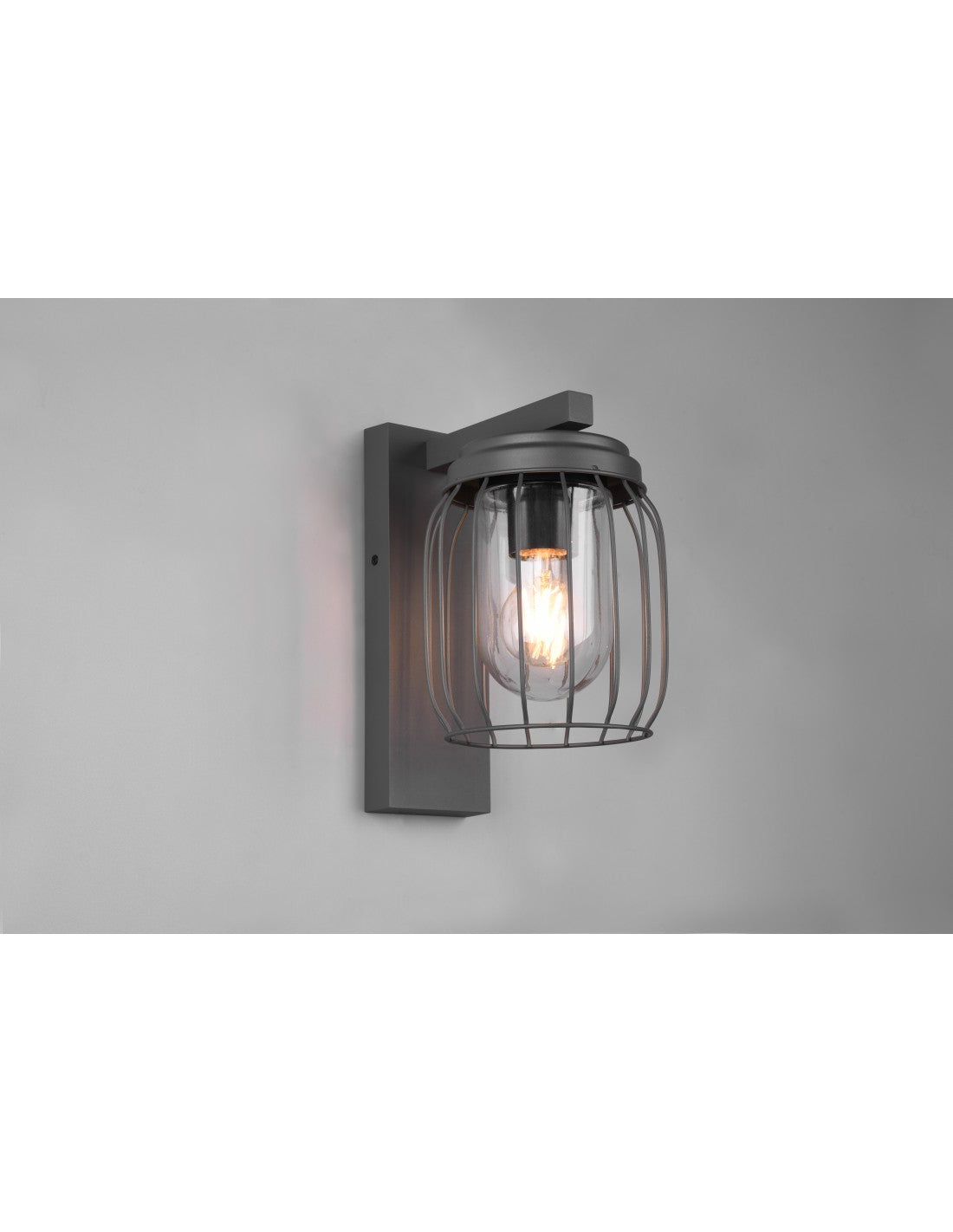 Applique Tuela Lanterne Maille Métallique Anthracite IP44 Trio Lighting