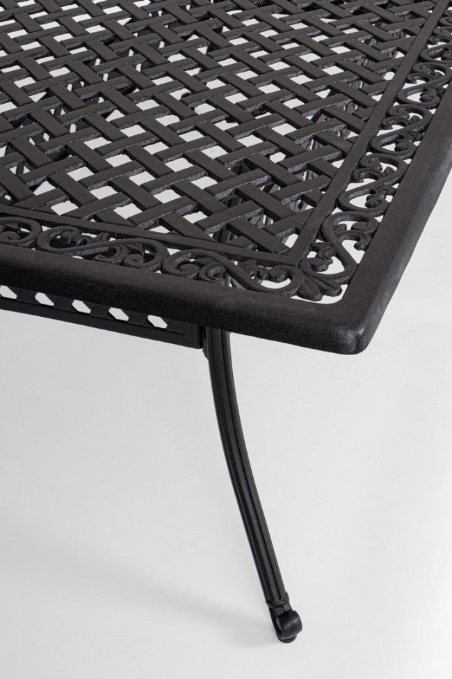Table d'extérieur rectangulaire Ivrea anthracite 107 x 213 cm