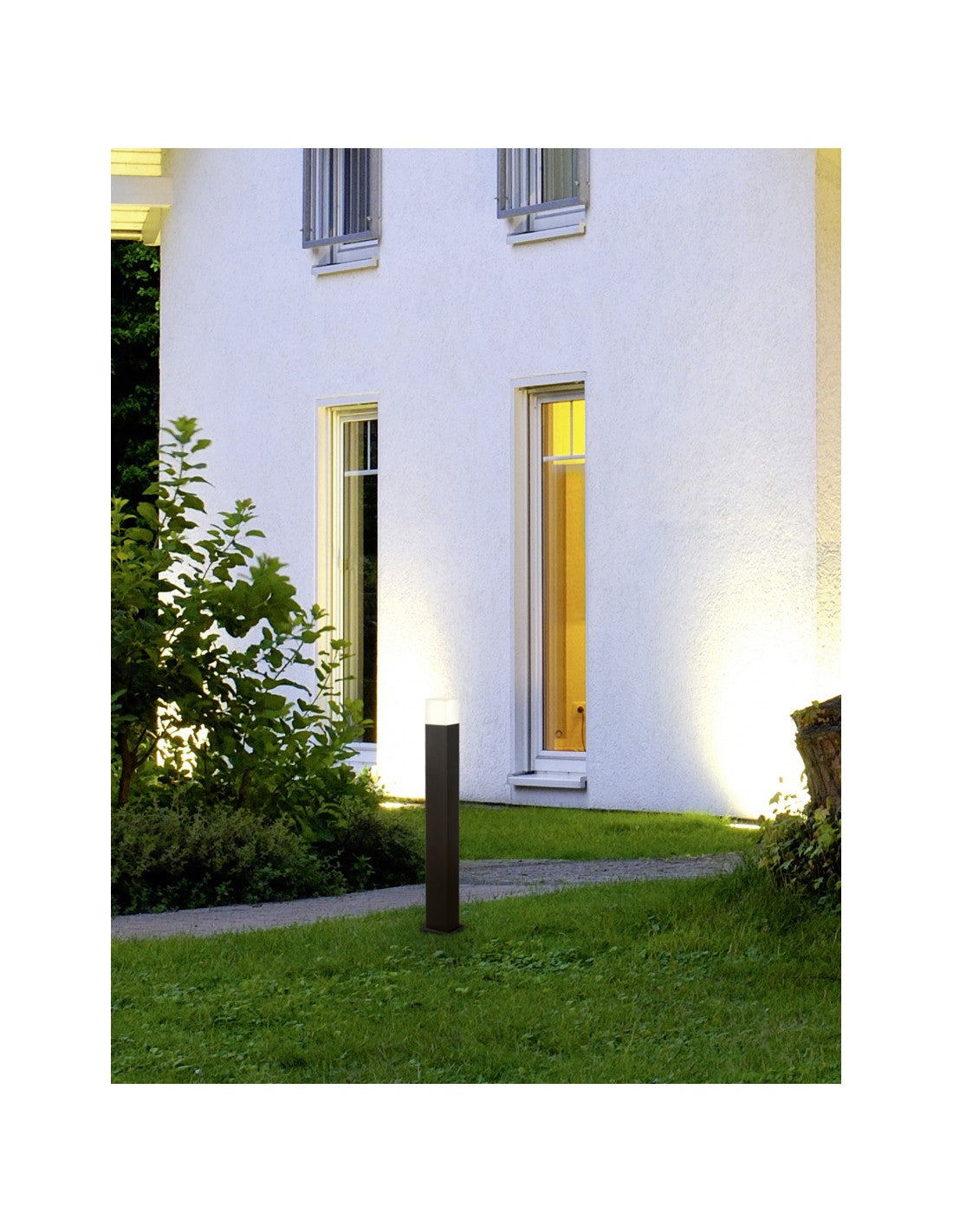 Lampadaire haut E14 LED extérieur Hudson Anthracite H80 cm Trio Lighting