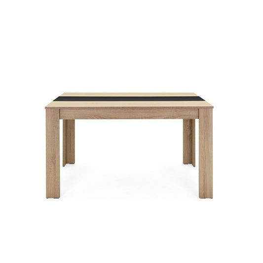 Tavolo da pranzo colore rovere inserto nero o bianco reversibile 138x80xh.74 cm EFFEZ