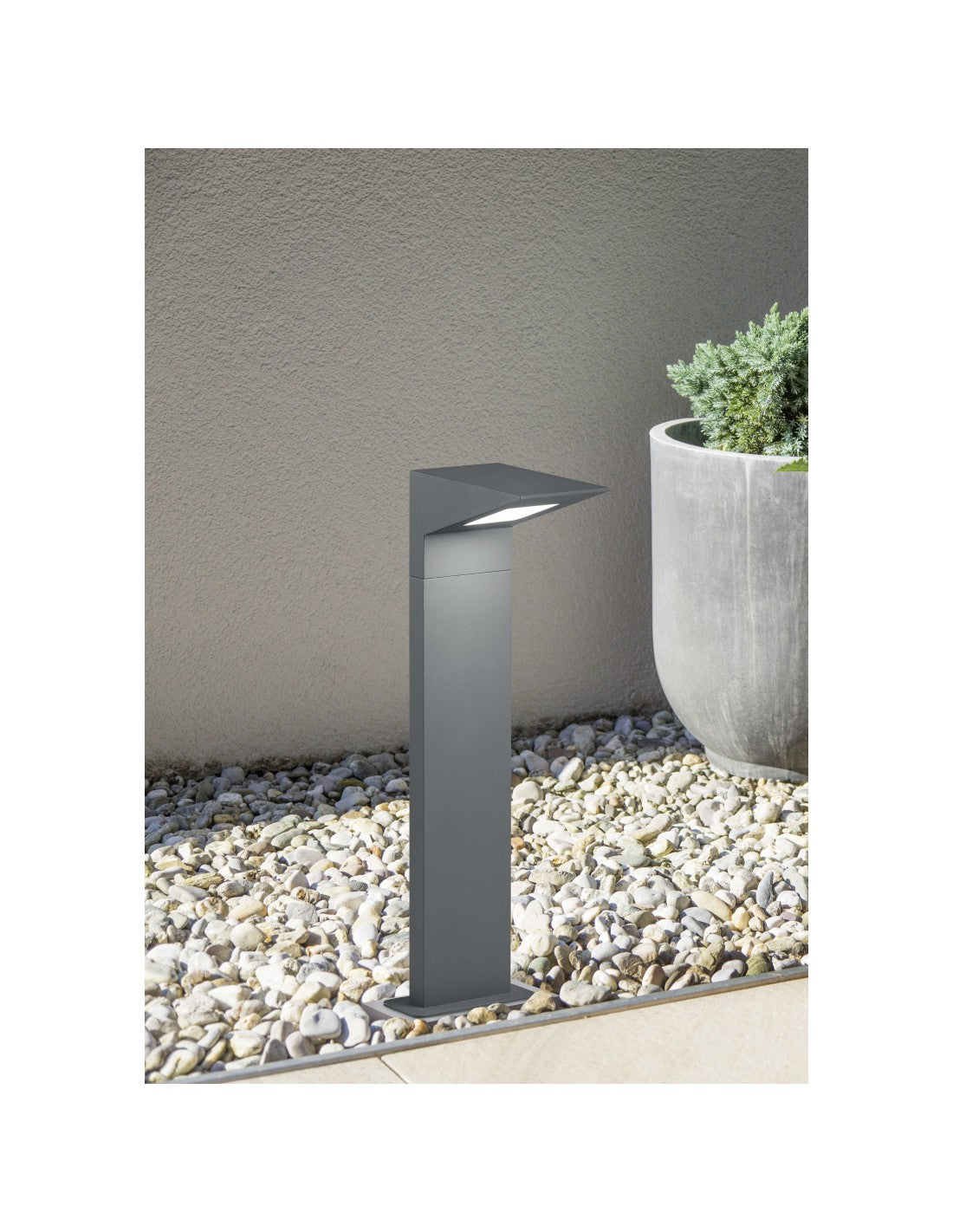 Nelson Trio Lighting Borne d'extérieur LED en aluminium anthracite IP54