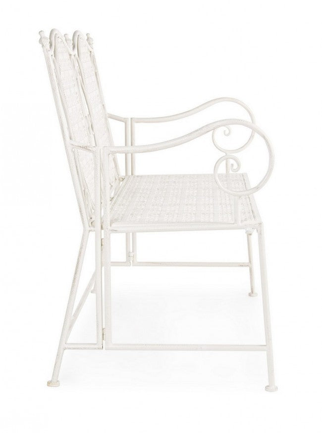 Banquette pliante deux places en acier Bianca EMILY 115x60x h92 cm