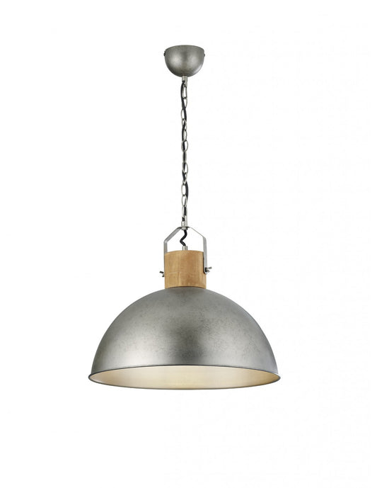 Insustrial Delhi Suspension Dôme Nickel Métallisé Ø45 cm Trio Lighting