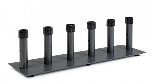 Présentoir porte parapluie 6 places en métal gris foncé 100 x 30 x 26 cm