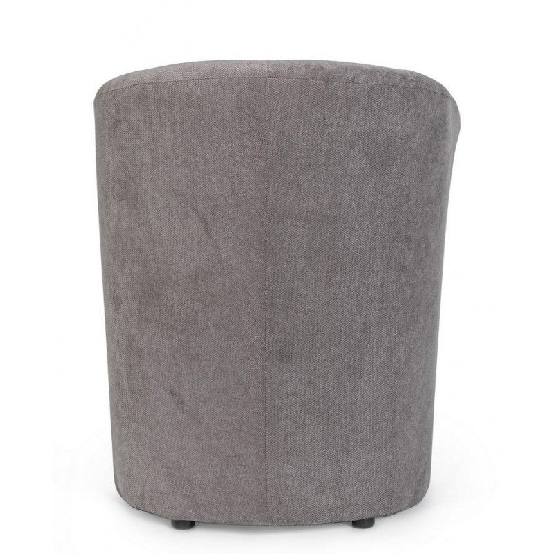 Fauteuil en bois et tissu Gris Foncé BELIZE 64,5x63x h76 cm
