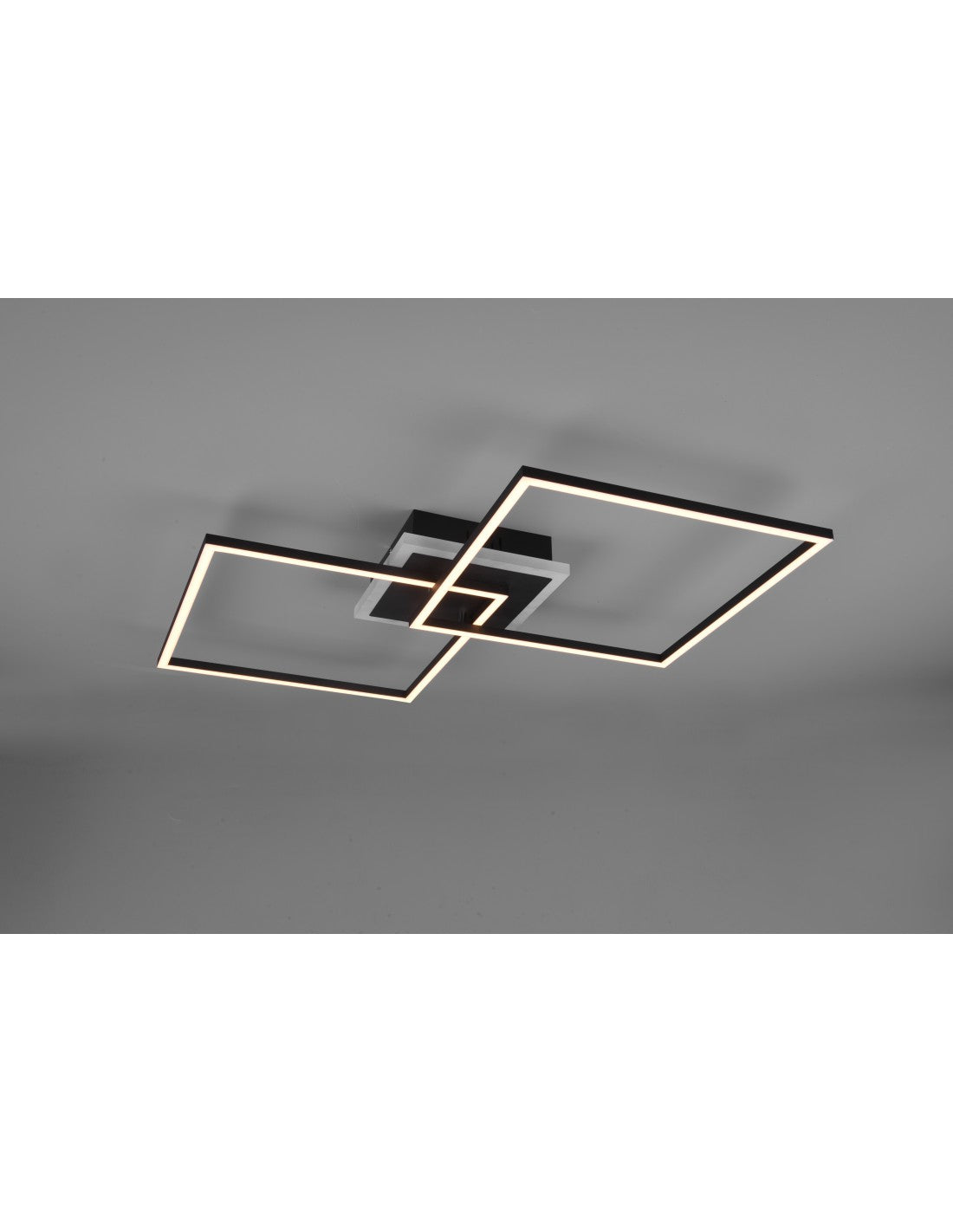 Plafonnier Carré Arribo Noir LED Dimmable Rgbw Trio Lighting