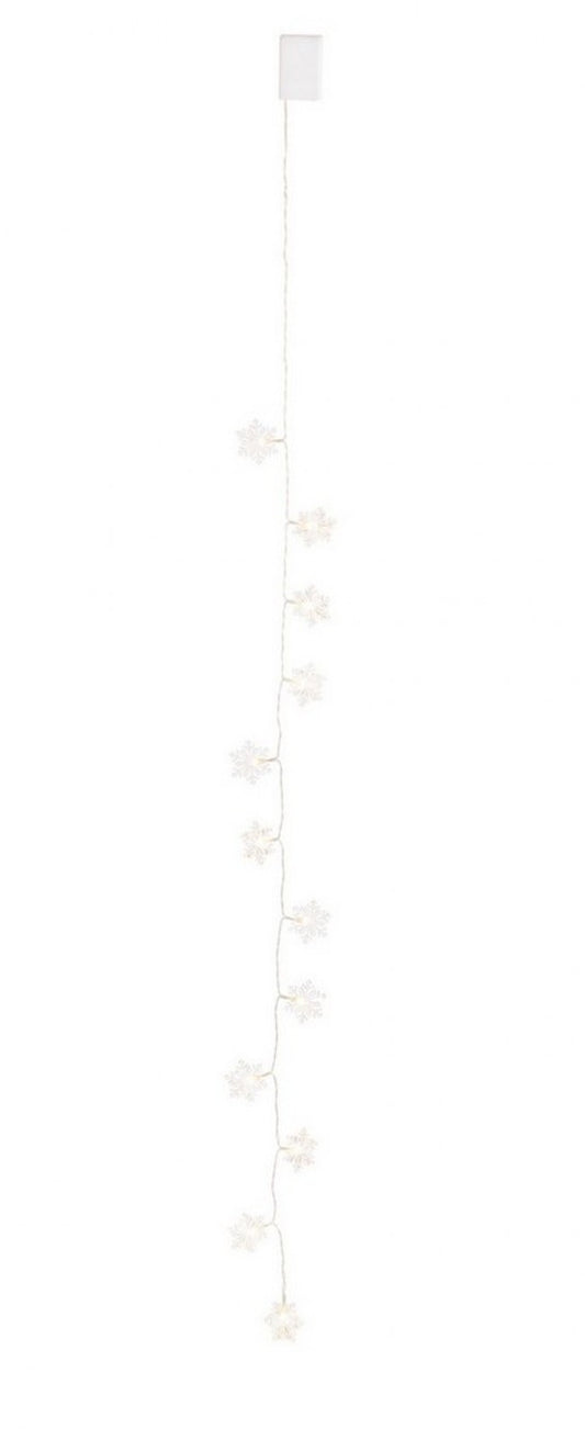 12x Chaîne Décor 12L Flocon de Neige Classique