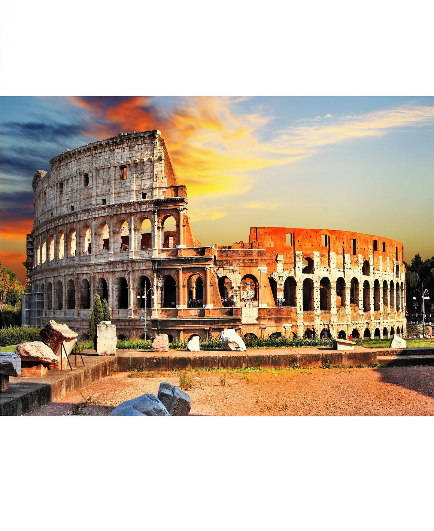 Impression sur verre 80x120 cm avec toile multicolore