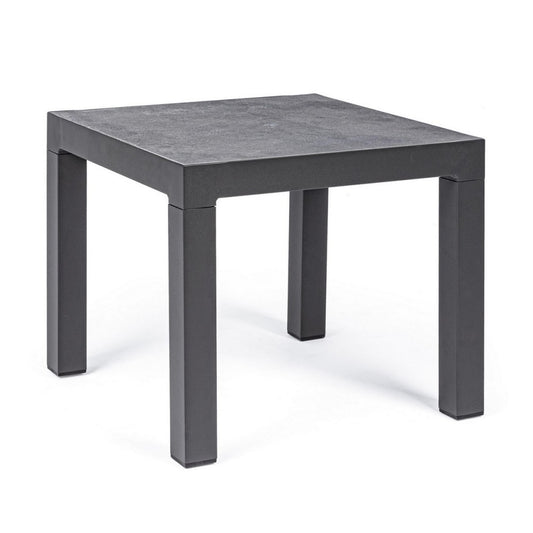 Table basse en aluminium style industriel anthracite 50x50 cm