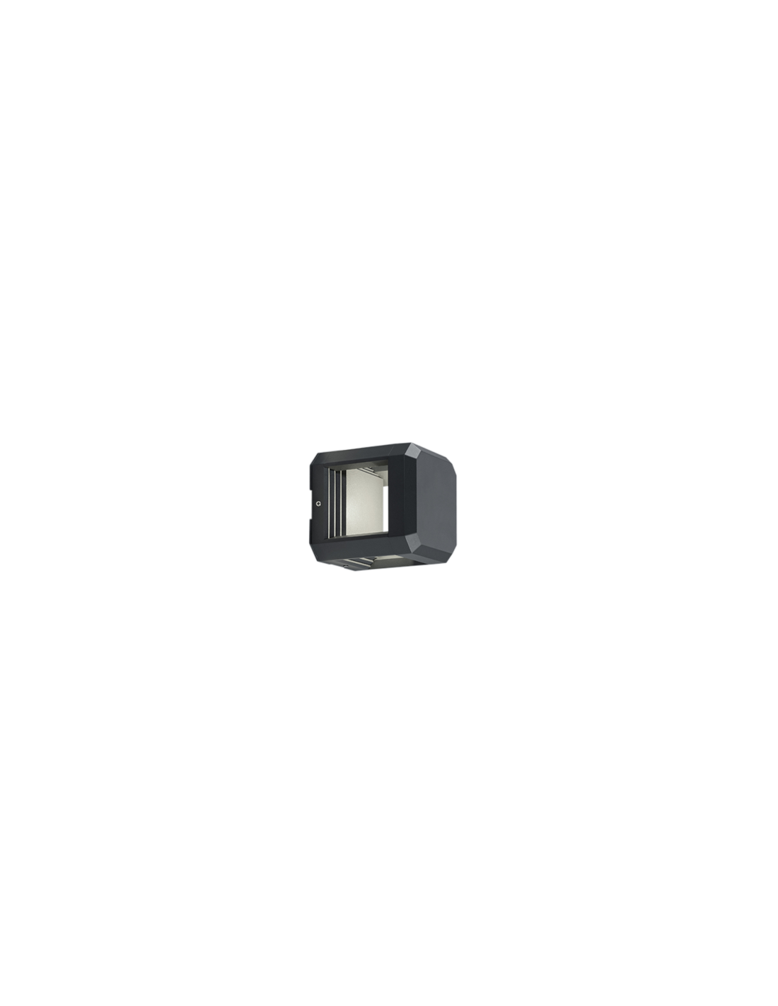 Applique Cube Led Extérieure Logone Anthracite IP65 Trio Éclairage