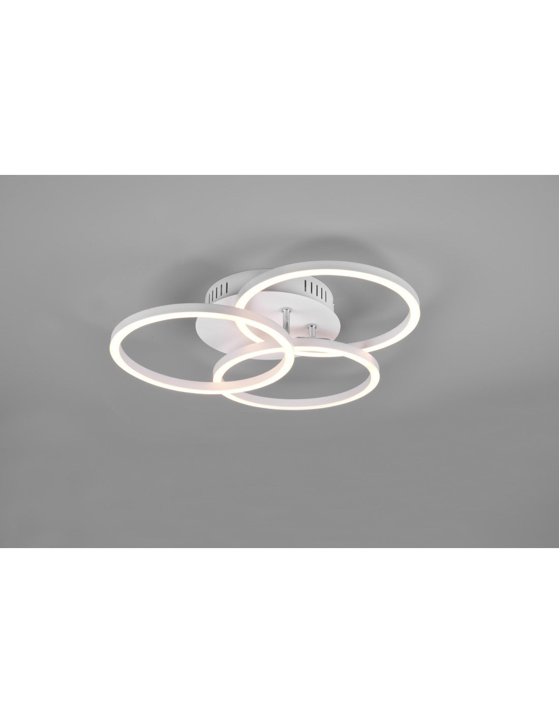 Plafonnier 3 Cercles Ajustables LED Variateur Cercle Blanc Trio Lighting