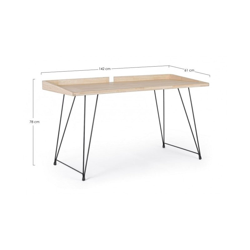 Bureau vintage District en bois et métal