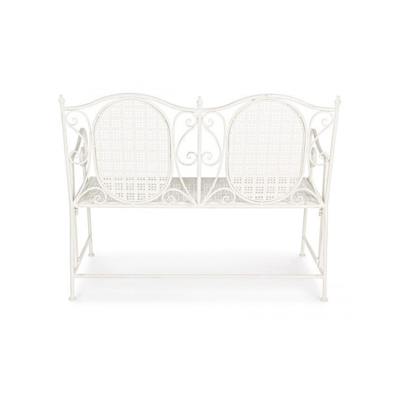 Banquette pliante deux places en acier Bianca EMILY 115x60x h92 cm