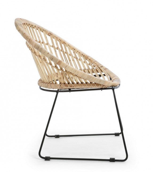 Fauteuil Cayes naturel rustique