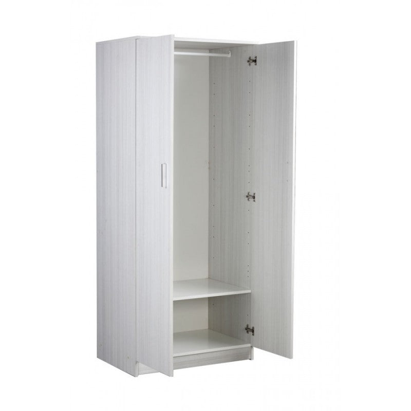 Armoire polyvalente blanche à deux portes 77x52x h182 cm