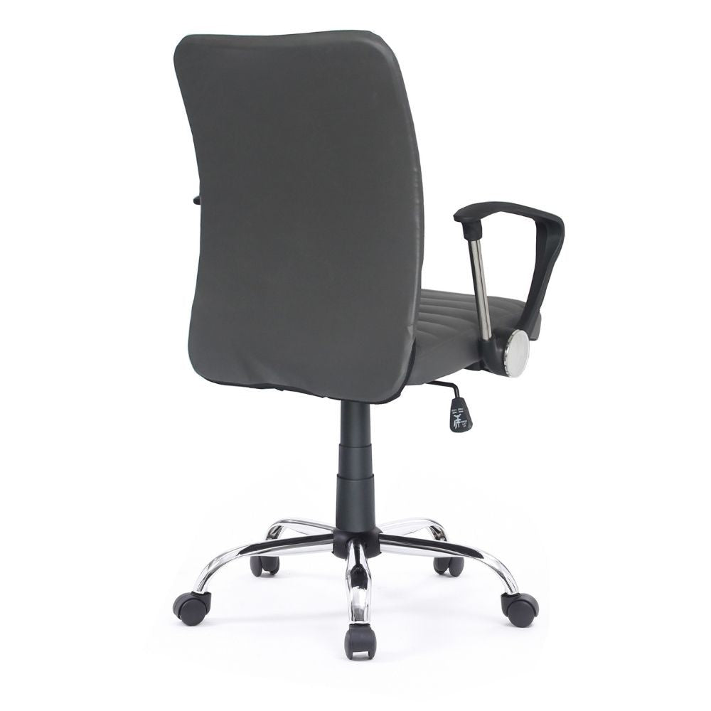 Fauteuil de bureau Asgar avec piètement chromé gris tourterelle