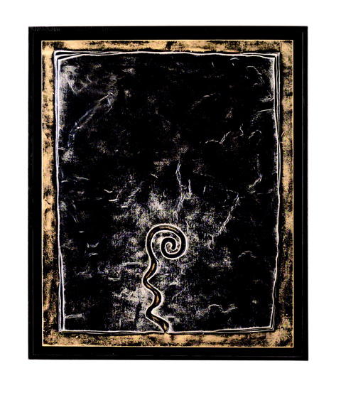 Huile sur toile multicolore et châssis bois 100x120 cm