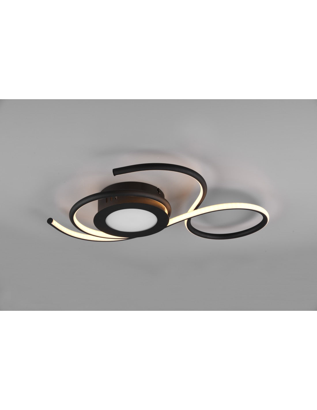Applique Plafonnier Noir Design Moderne Led Gradateur Jive Trio Éclairage