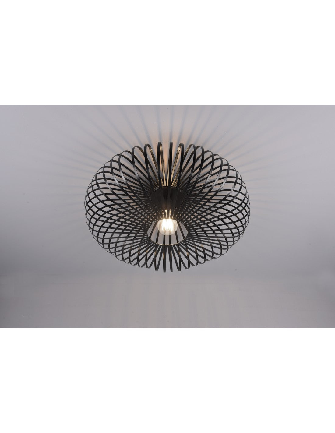 Plafonnier Cage Ouverte Noir Ellipse Noir Johann Ø50 cm Trio Lighting