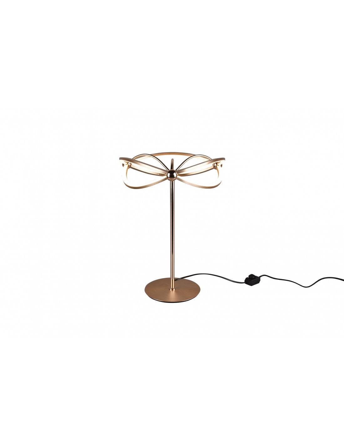 Lampe de table moderne Fiocco Led Charivari Laiton Trio Lighting