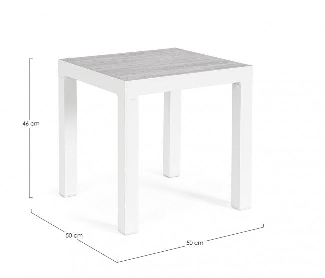 Table basse Kledi 50X50 blanc Jx11