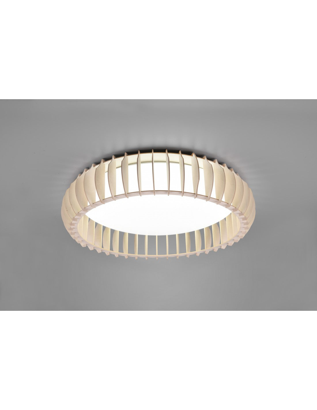 Plafonnier Bois Naturel LED Variateur 38w Monte Trio Lighting