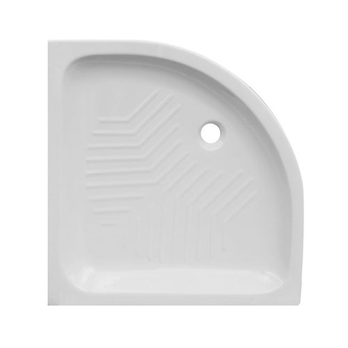 Receveur de douche d'angle en céramique 80x80 cm, hauteur 11 cm