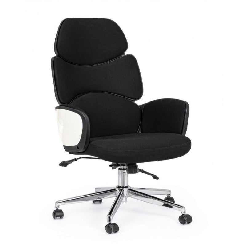 Fauteuil de bureau rembourré noir-blanc Armstrong