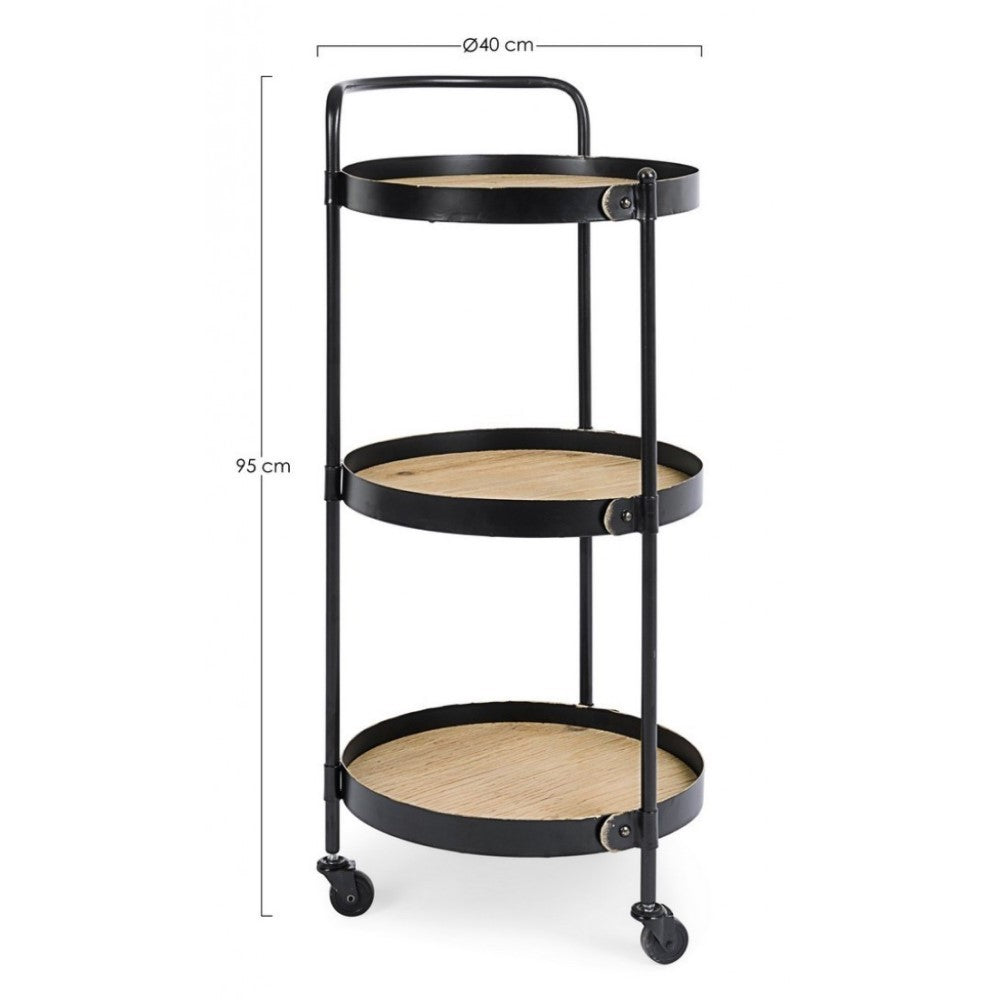 Desserte Jerrod vintage 3 étagères