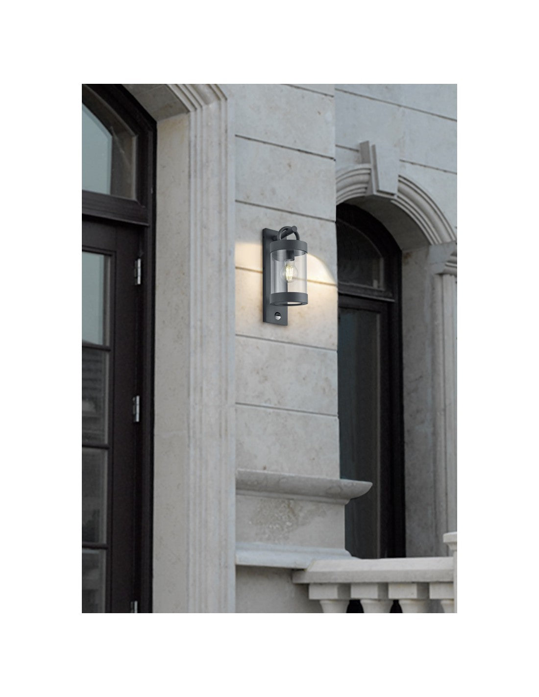 Applique Lanterne Sambesi Anthracite avec Détecteur de Mouvement IP44 Trio Lighting